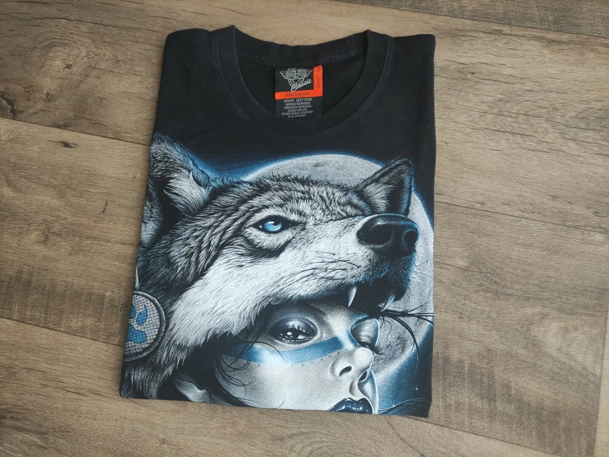 Rock Eagle tshirt Stampa 3d grande fronte retro lupo unisex taglia