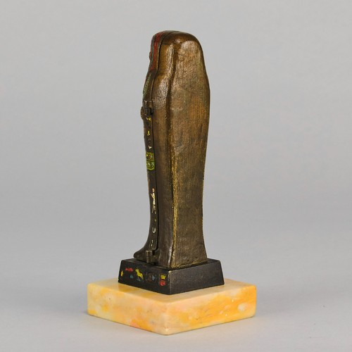 Early 20th Century Cold-Painted Bronze entitled "Erotic Mummy" by Franz Bergman - Picture 7 of 15