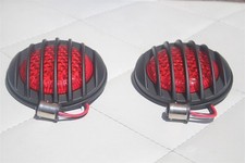 Custom Truck Hot Rat Street Rod Led Taillamp Lights Flush Fit Black Grille Bezel