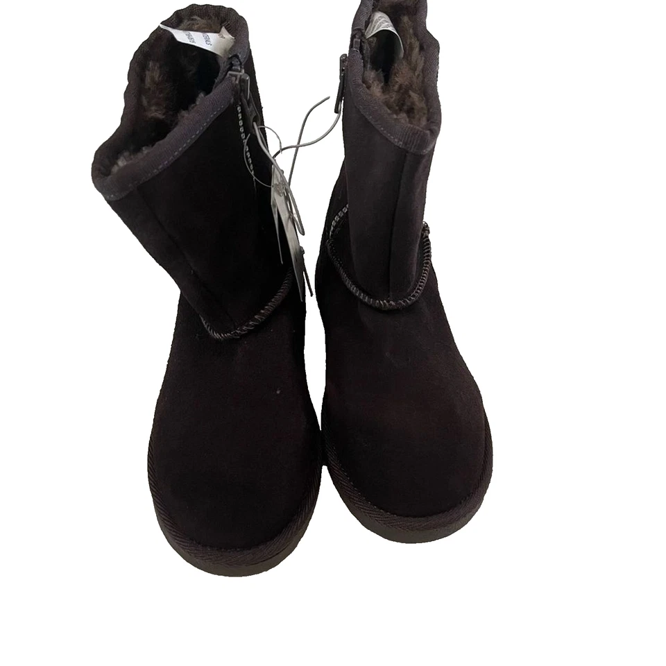 Botas de Invierno Cherokee Lucia Gamuza Marrón Oscuro Forradas de Piel Sintética Niño Pequeño Talla 12 ¡Nuevas! Foto 2 de 4