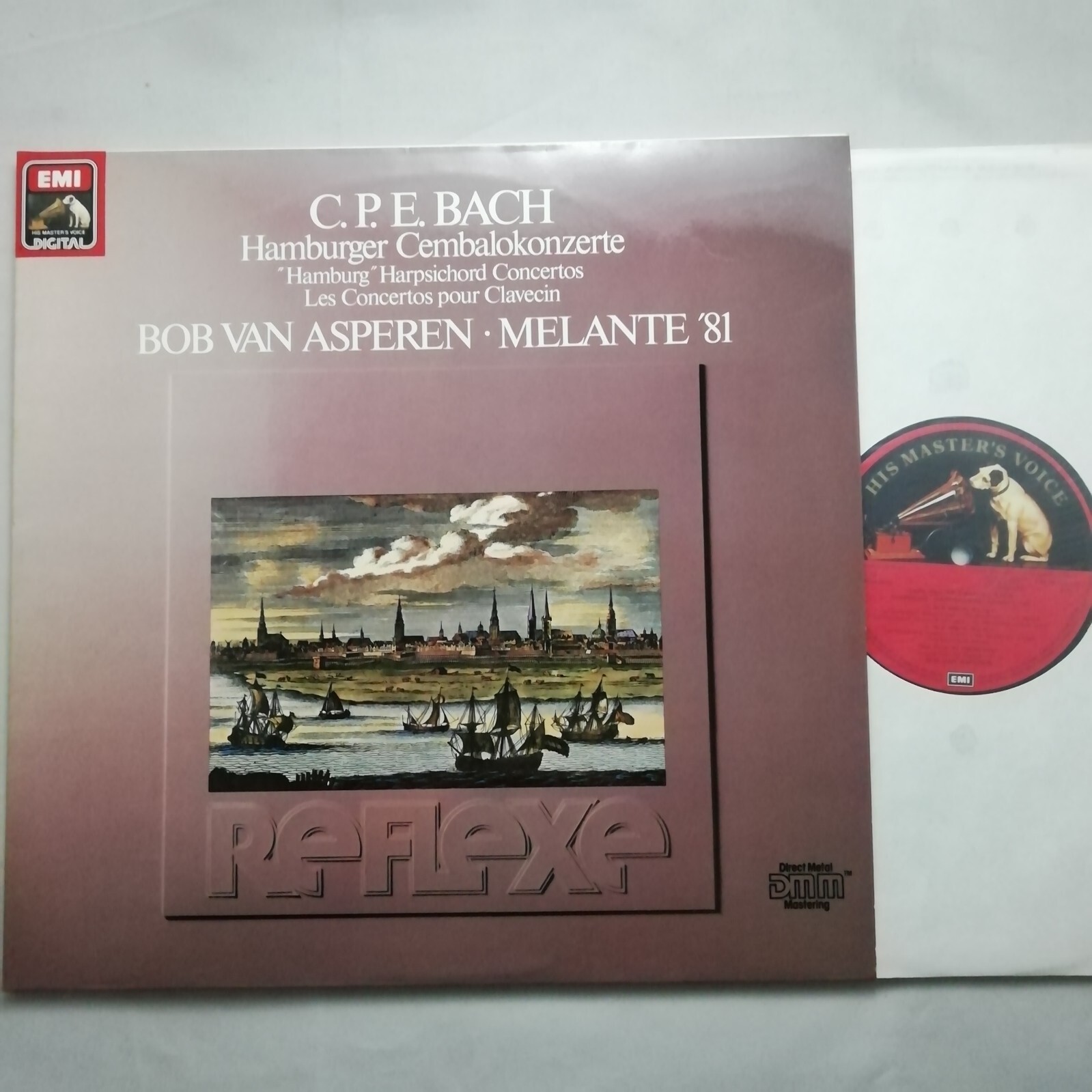 EMI 2 LP set SLS 1434863: C.P.E. Bach - Hamburg Harpsichord Concertos / Asperen