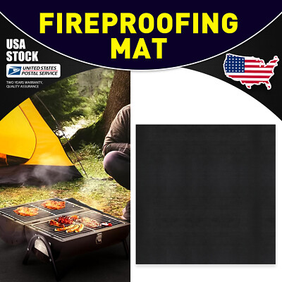 NEW Fireproof Fireplace Hearth Rug Nonslip Protection Mat Floor Resistant Carpet