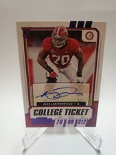 2021 Contenders Draft Picks College Ticket Purple Alex Leatherwood #230 Auto RC