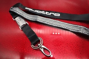 24h Le Mans Quattro Schlüsselband Audi Schlüsselband Ringe Silber Original NEU & Top Lanyard Neck Audi Emblem Schlüssel
