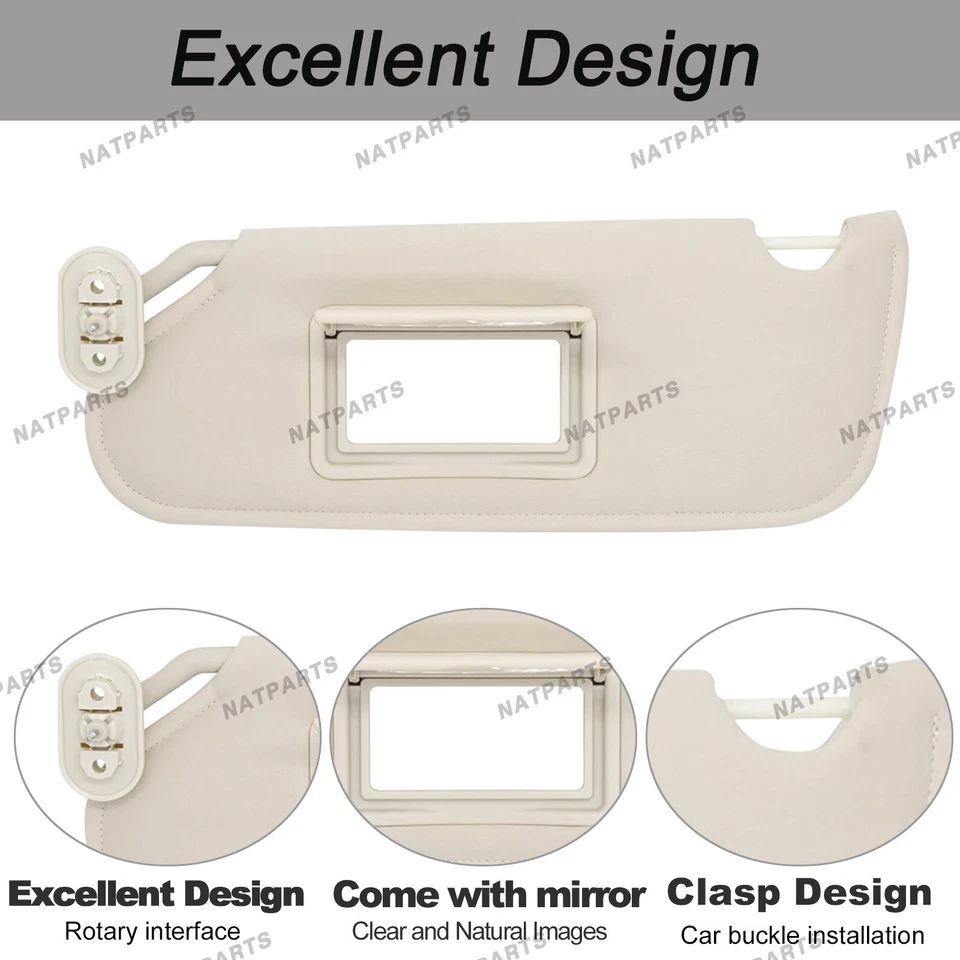 Parasol del lado izquierdo del conductor para Chrysler Sebring 2007-2010 1HW51DW1AA XR33DW1AA Foto 3 de 4