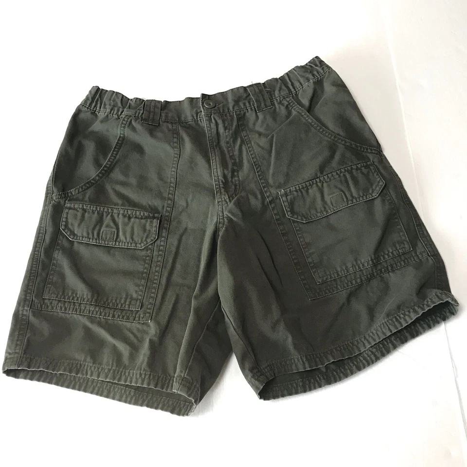 Shorts cargo masculino Y2K verde médio utilitário folgado trilha caminhada gorp skate grunge - Imagem 2 de 4
