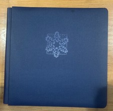 CREATIVE MEMORIES Navy Foil 'SNOWFLAKE' 12" X 12" Album 15 Pages  Page Prot