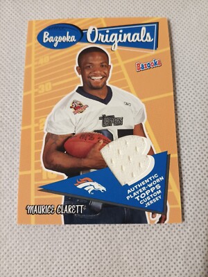 2005 MAURICE CLARETT TOPPS BAZOOKA ROOKIE PATCH CARD RC #BO-MC BRONCOS OHIO ST