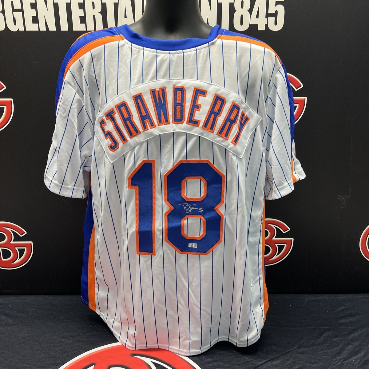 Darryl Strawberry New York Mets Signed Pinstripe Jersey
