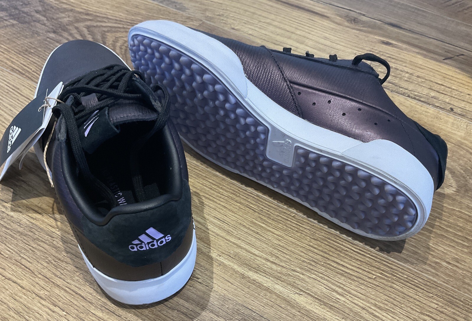 Adidas Adicross Retro Golf Shoes Women's Core Black/ Lilac Spikeless