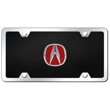 Acura Logo License Plate Kit (Red on Black)