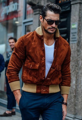 Men's David Gandy Brown Jacket Real 