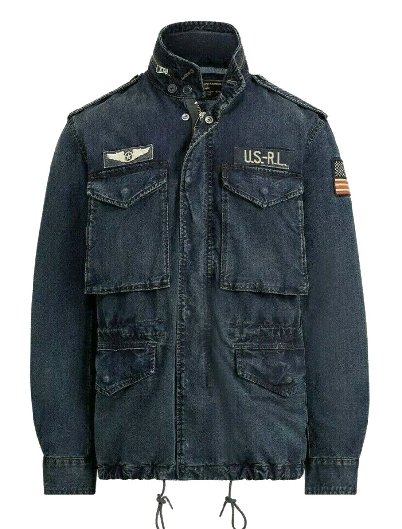 RALPH LAUREN(Polo Jeans )ミリタリージャケット Polo Ralph Lauren Denim USA Flag Military Field Patch Jacket