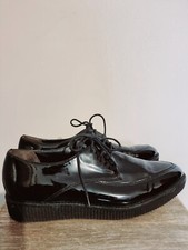 KENNEL & SCHMENGER: PAAR LACKSCHUHE CREEPERS STYLE SCHWARZ