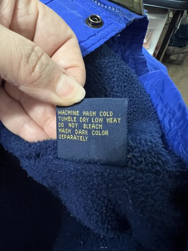 Cappotto giacca OSHKOSH B'GOSH nylon full zip foderato pile blu grande L 42-44 - Foto 9 di 9