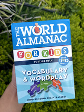 The World Almanac: Vocabulary  Wordplay For Kids PUZZLER DECK LIKE NEW