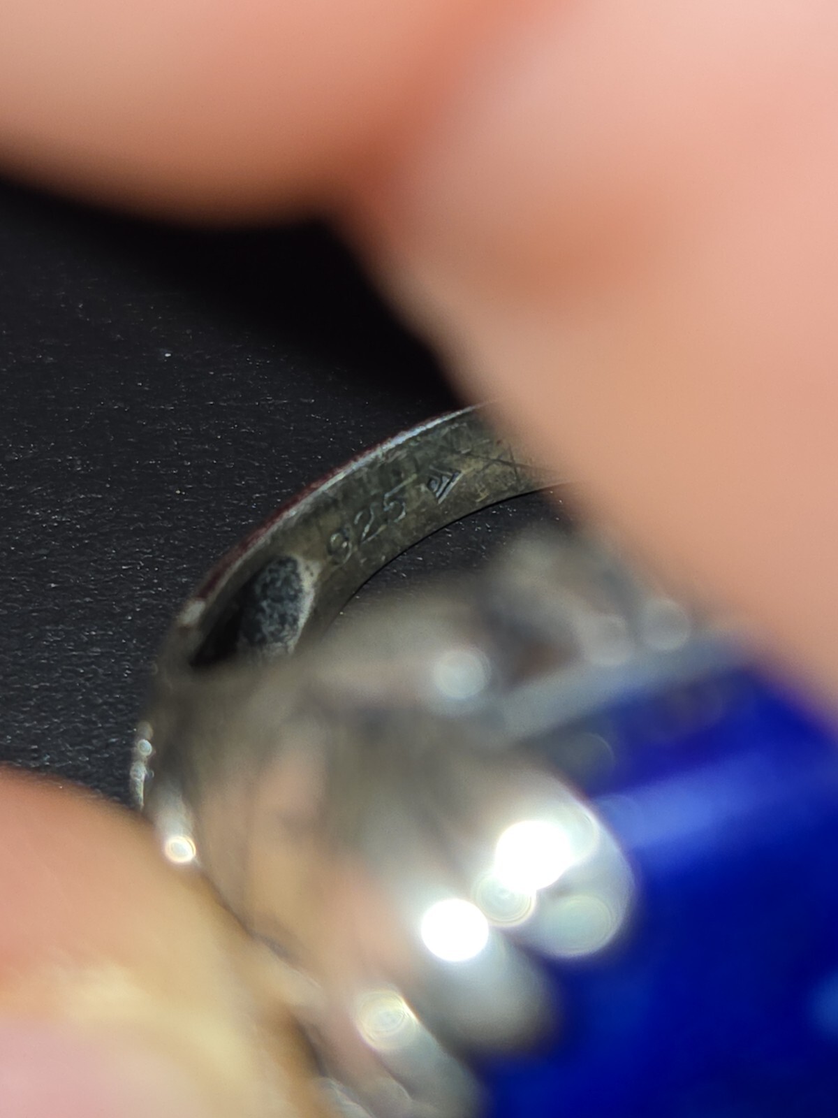 beauriful chunky Silpada Lapis Statement Ring - image 6