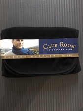 Club Room by Charter Club Men's Fleece Scarf - Black - One Size - NEW