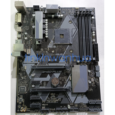 For ASUS PRIME B450-PLUS Motherboard Socket AM4 DDR4 DVI+