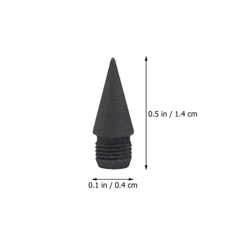 20 Pcs Replacement Child Everlasting Pencil Tips Black Replaceable - Photo 9/12