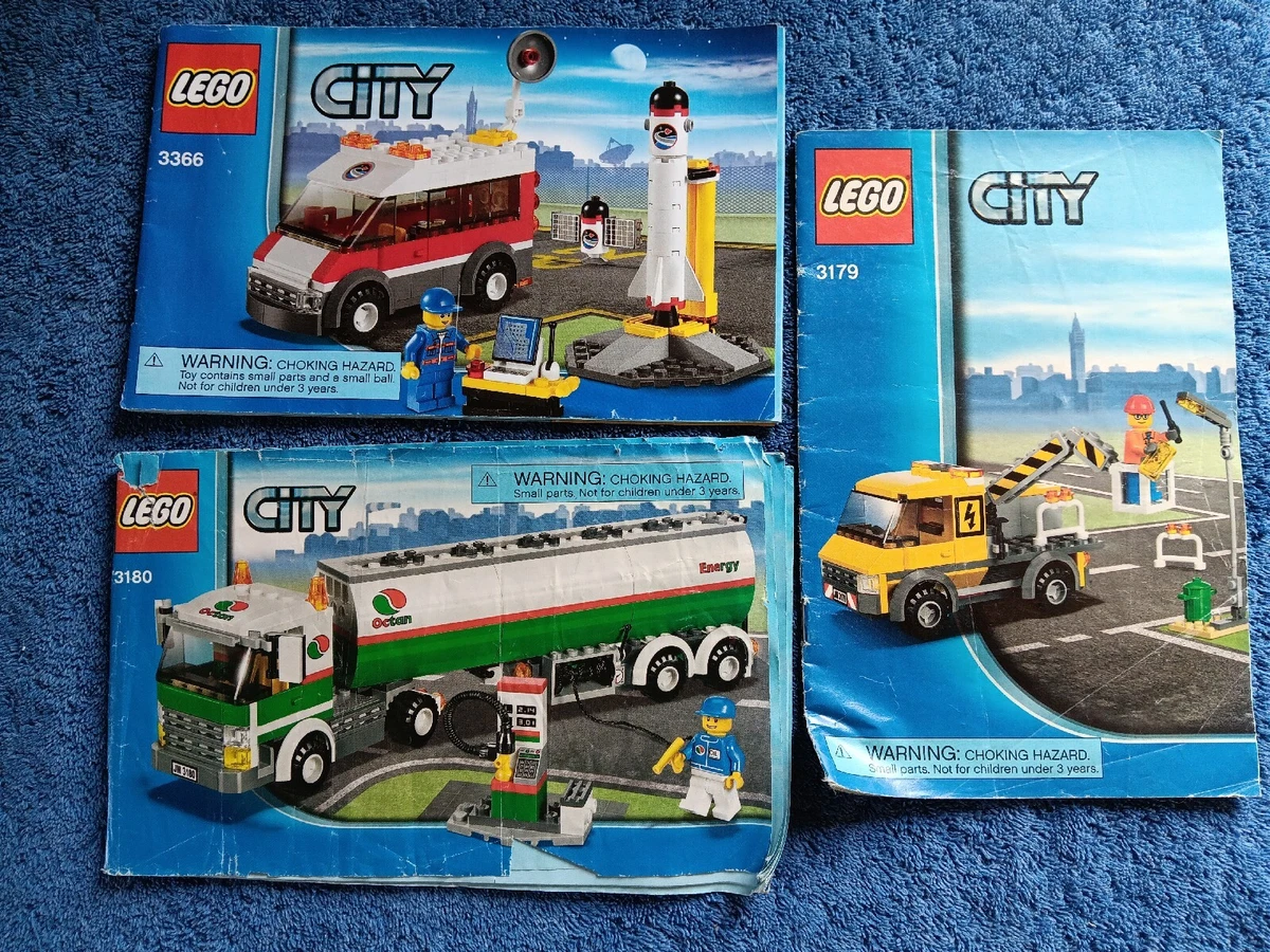 Lego City 3366 3179 3180 Tanker Lot 3 Space Booklet Manual ONLY NO bricks
