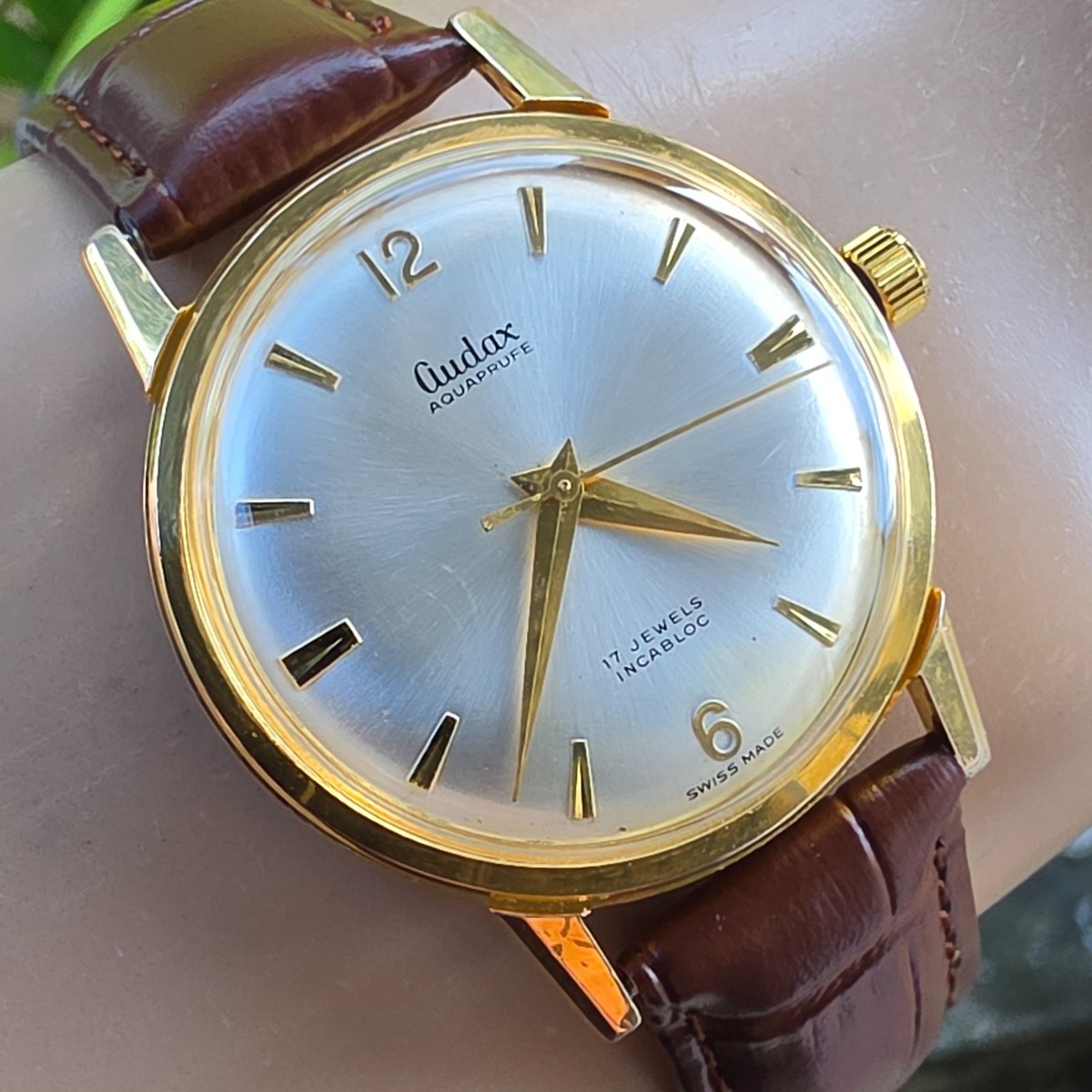 Vintage AUDAX by FORTIS men's manual wind watch ETA 1080 17Jewels
