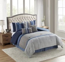 Queen Comforter Set Ultra Soft Faux Suede Fashion Bedding Sets with Shams, Th...