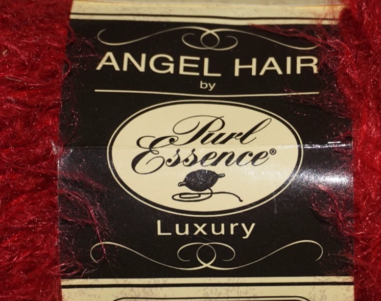 1 Skein, Purl Essence, "Angel Hair", Red Solid, Acrylic/Nylon/Wool Blend Yarn - Image 2 of 3