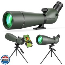 Spotting Scope 25-75x85 with Phone Adapter, Tripod and Carrying B