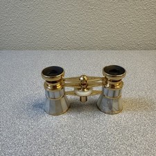 Antique Opera Glasses Brass and Mother of Pearl Binoculars