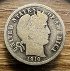 1910-P Barber Dime - Actual Coin Shown - Free Shipping & Tracking INV#519
