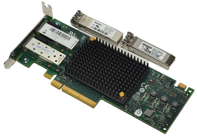 Fujitsu Emulex LPE31002-M6 2-Port 16GB Fibre Channel Network Card Low Pro w SFPs