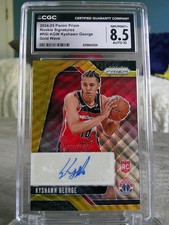 */10* Kyshawn George 2024-25 Panini Prizm Gold Wave CGC 8.5 AUTO 10 Rookie RC