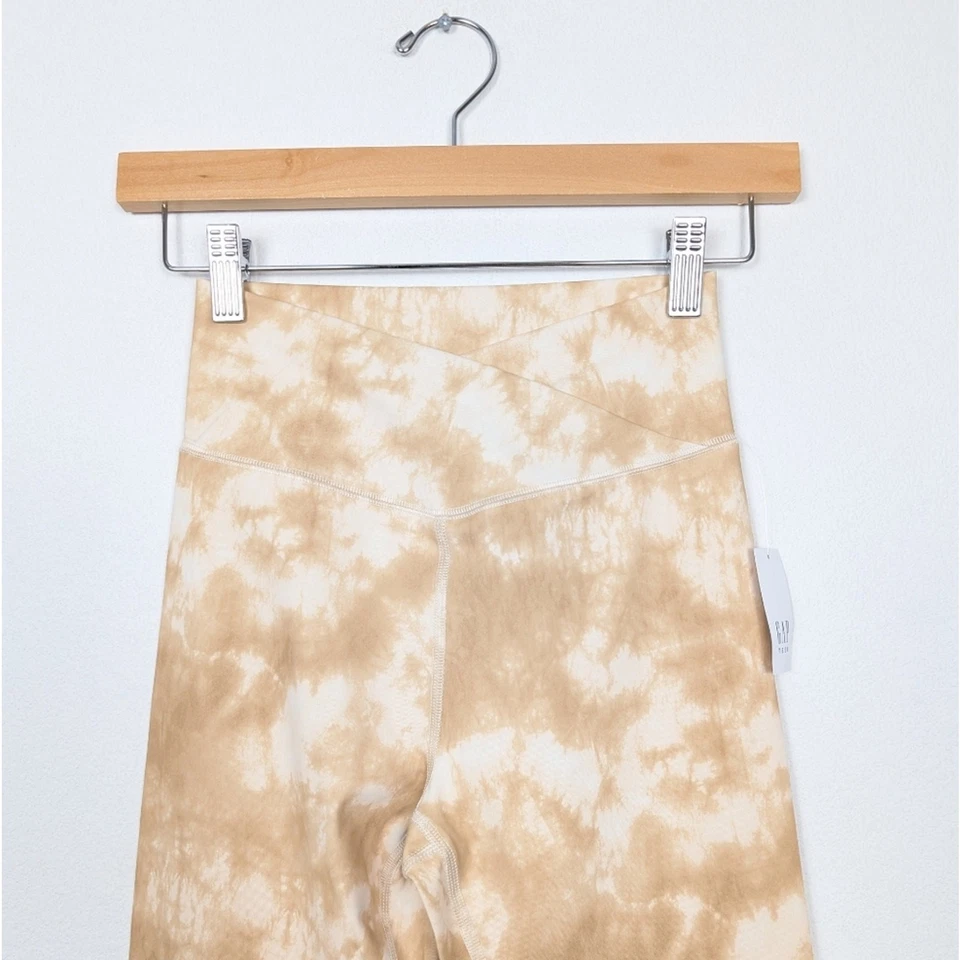 NUEVO CON ETIQUETAS GAP Fit Pantalones Adolescentes Neutro Tie Dye Cruzado Leggings Talla Niña 12 Foto 4 de 4