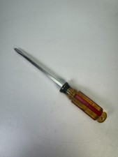 Vintage Craftsman 941584 WF 1/4 Forged USA Flat Slotted Screwdriver Amber Handle