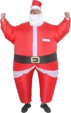 Inflatable Christmas Santa Claus Suit, Unisex Adult Fancy Dress Costume, Cosplay