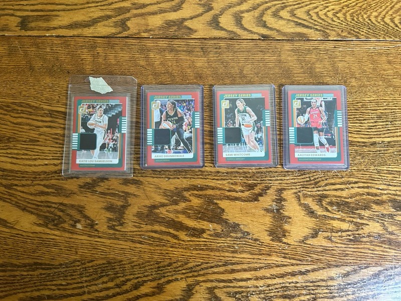 2025 WNBA Donruss Red Jersey Series Card Lot (4 Cards)