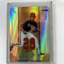 2004 Leaf Cert Rod Carew 23/25 NM+ Angels Game Used Jersey Patch Mirror Gold