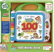 LeapFrog Learning Friends 100 Words Book, Green 9.4" x 9.2" x 1.9", New