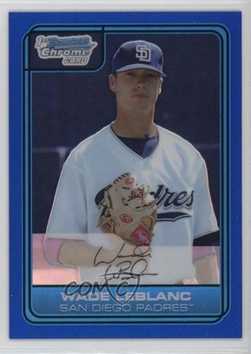 2006 Bowman Draft Chrome Picks Blue Refractor 37/199 Wade LeBlanc #DP11 11pj