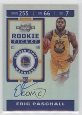 2019-20 Panini Contenders Optic Rookie Ticket Eric Paschall #104 Auto s3g