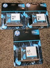 NEW HP 901 CC653AN/CC656AN Black Color Ink Cartridge 2-Pack 1 HP 65 Expired