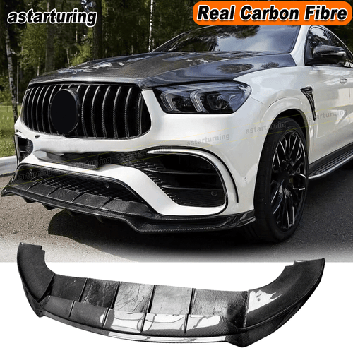 For Benz W167 C167 GLE450 GLE53 GLE63 Coupe 2020-24 Real Carbon Front Bumper Lip - Bild 1 von 9