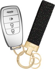 Stretchy Car Keychain, Nylon Braided Cool Key Chain for Women Men, Universal Key