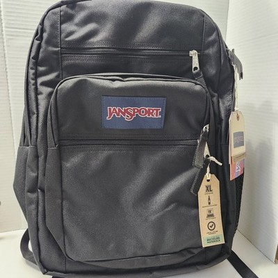 JanSport Big Student Backpack Black Minimalist Gorpcore Aesthetic NWT 34L Retro 