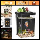 1.5 Gallon Betta Fish Tank Kit with Filter, LED Light, Water Pump & Starter Supp