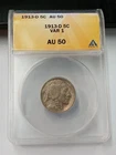 1913-D BUFFALO NICKEL, TYPE 1 - ANACS AU-50