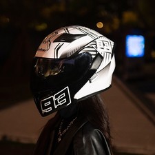Motorradhelme Mit Brillen Modular Flip Up Helm DOT Volles Gesicht Motocross Helm