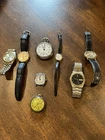 Vintage Watch Lot Seiko Pulsar Timex Elgin Lassale Westclox Pocket Parts Repair