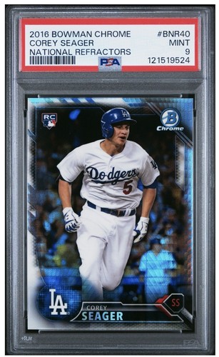 2016 Bowman Chrome Corey Seager # BNR40 National Refractors PSA MINT 9